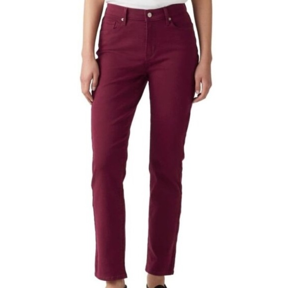 Levi’s | Women's Magenta 505 Straight Chino Pants Jeans, zip/button closure, 10 - Picture 1 of 14